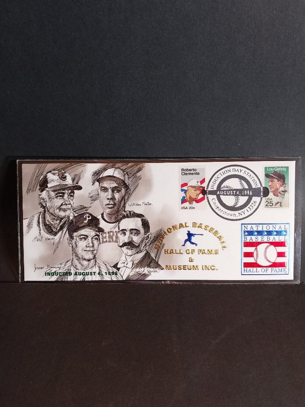 1996 National Baseball HOF Cachet